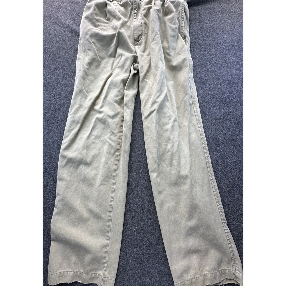 Tommy Bahama Pants Mens Size 36* Beige Khaki Tencel Pleated Pockets‎ Vintage